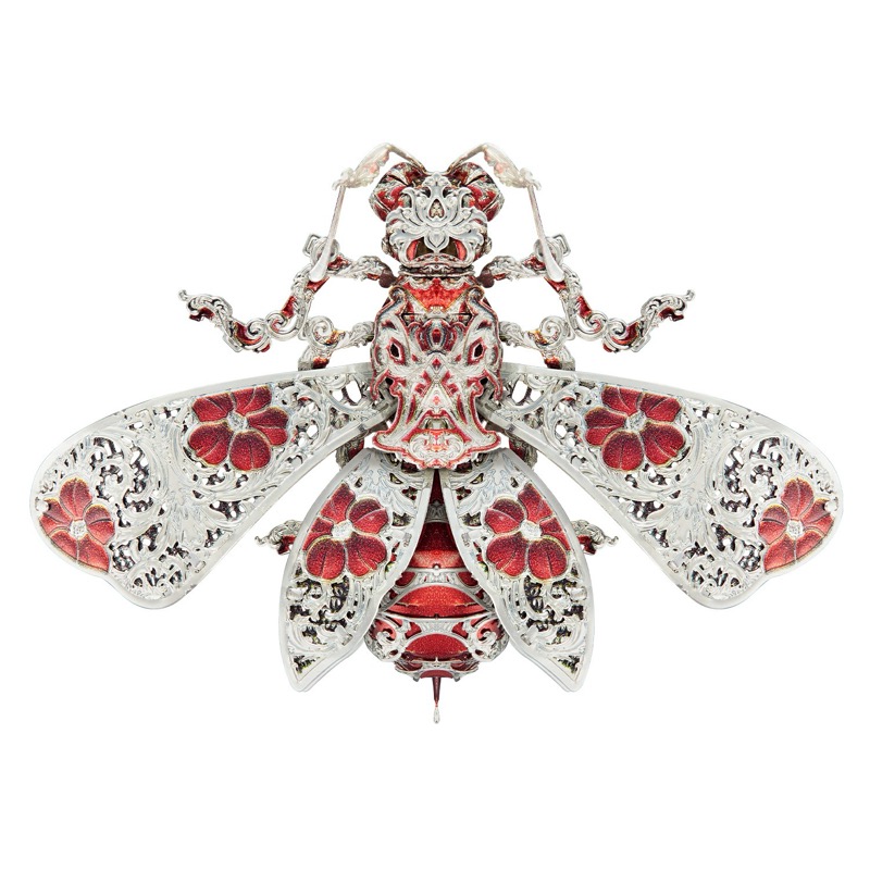 Piececool Ruby Sabah Bee -- 1-Star DIY 3D Metal Puzzle Kit, DIY Metal Model for Home Decor, Brain Teaser for Adults & Teens