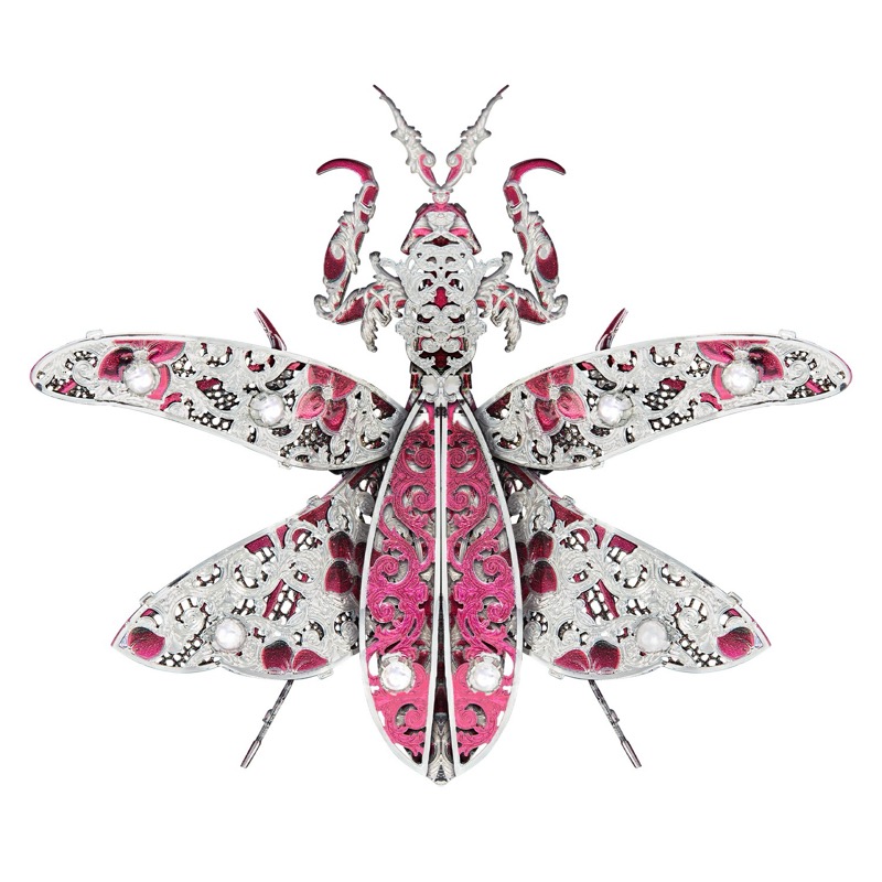 Piececool Amethyst Mantis -- 1-Star DIY 3D Metal Puzzle Kit, Insect Model for Nature Lovers, Brain Teaser for Adults & Teens