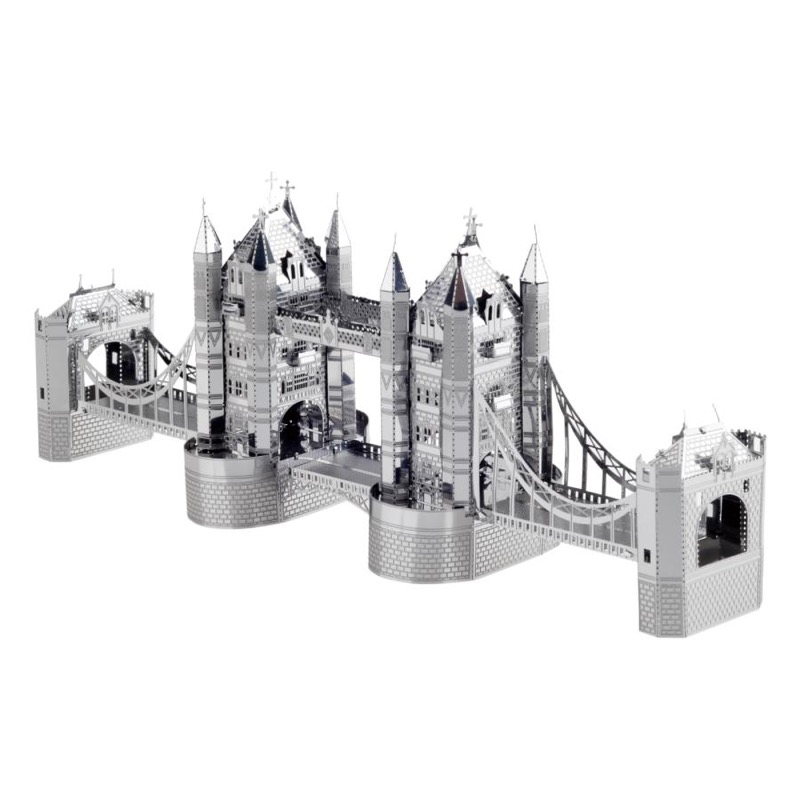 Piececool London Tower Bridge -- 4-Star DIY 3D Metal Puzzle Kit, Architectural Model for Home Decor, Brain Teaser for Adults & Teens