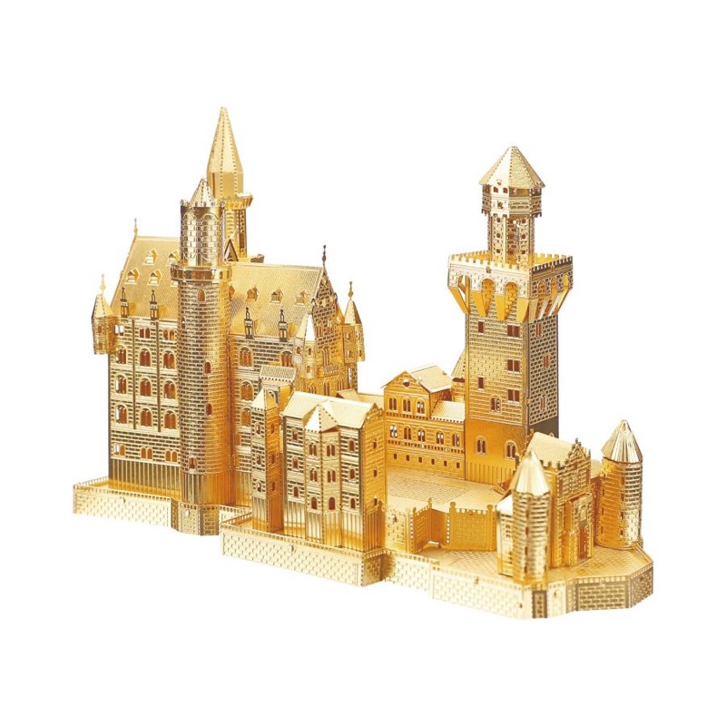 Piececool Neuschwanstein Castle -- 5-Star DIY 3D Metal Puzzle Kit, Famous Landmark Model for Home Decor, Brain Teaser for Adults & Teens
