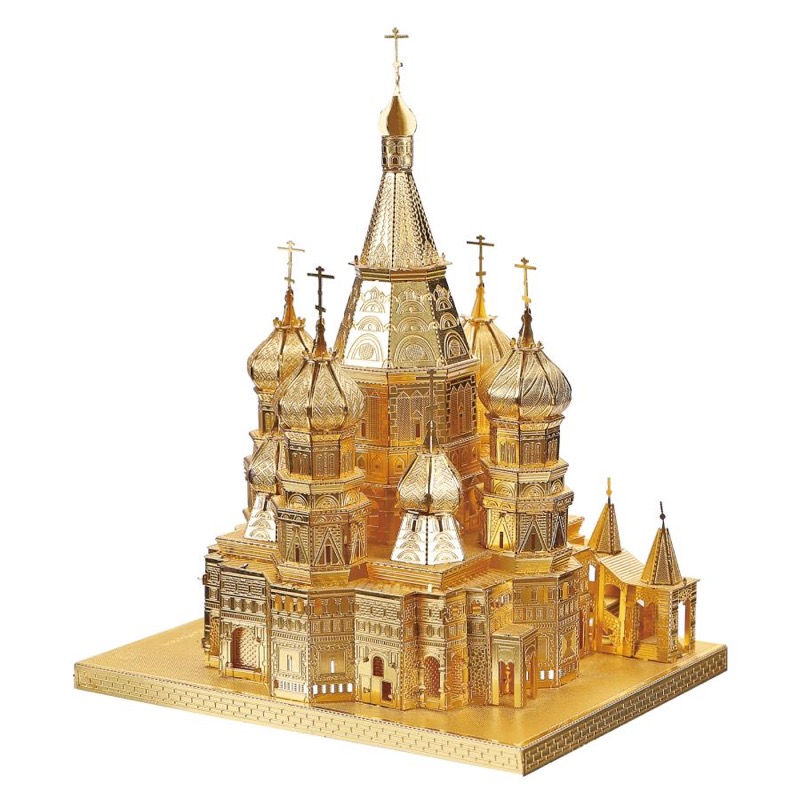 Piececool Saint Basil’s Cathedral -- 5-Star DIY 3D Metal Puzzle Kit, Famous Landmark Model for Home Decor, Brain Teaser for Adults & Teens