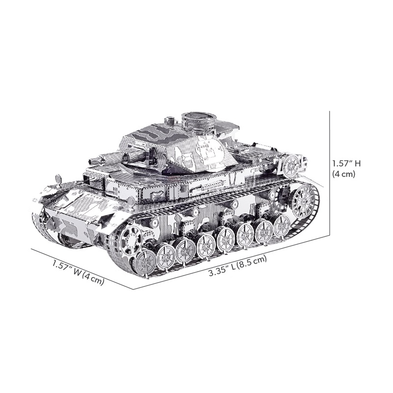 Piececool IV Tank -- 5-Star DIY 3D Metal Puzzle Kit, Military Tank Model for History Enthusiasts, Brain Teaser for Adults & Teens