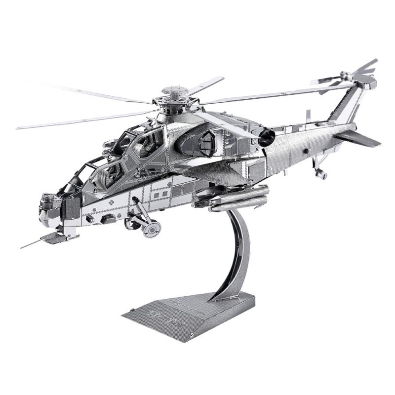 Piececool Wuzhi-10 Helicopter -- 5-Star DIY 3D Metal Puzzle Kit, Military Helicopter Model for Aviation Enthusiasts, Brain Teaser for Adults & Teens