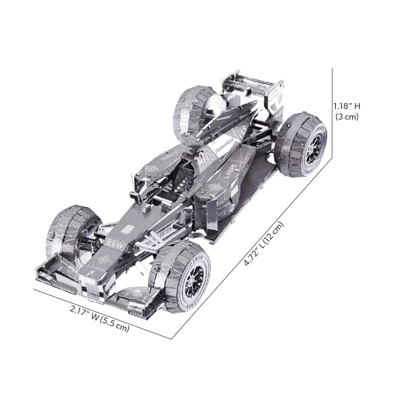 Piececool Racing Car -- 5-Star DIY 3D Metal Puzzle Kit, Vehicle Model for Car Enthusiasts, Brain Teaser for Adults & Teens