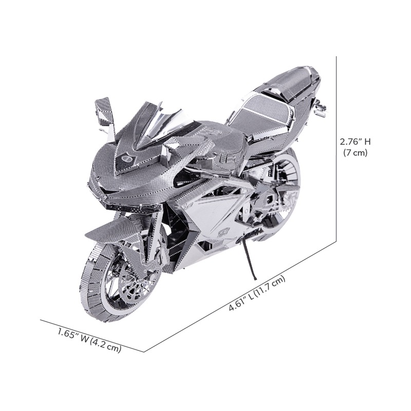 Piececool Motorcycle II -- 5-Star DIY 3D Metal Puzzle Kit, Motorcycle Model for Collectors, Brain Teaser for Adults & Teens