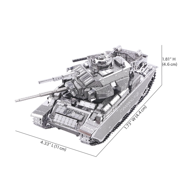 Piececool Centurion AFV -- 5-Star DIY 3D Metal Puzzle Kit, Military Tank Model for History Enthusiasts, Brain Teaser for Adults & Teens