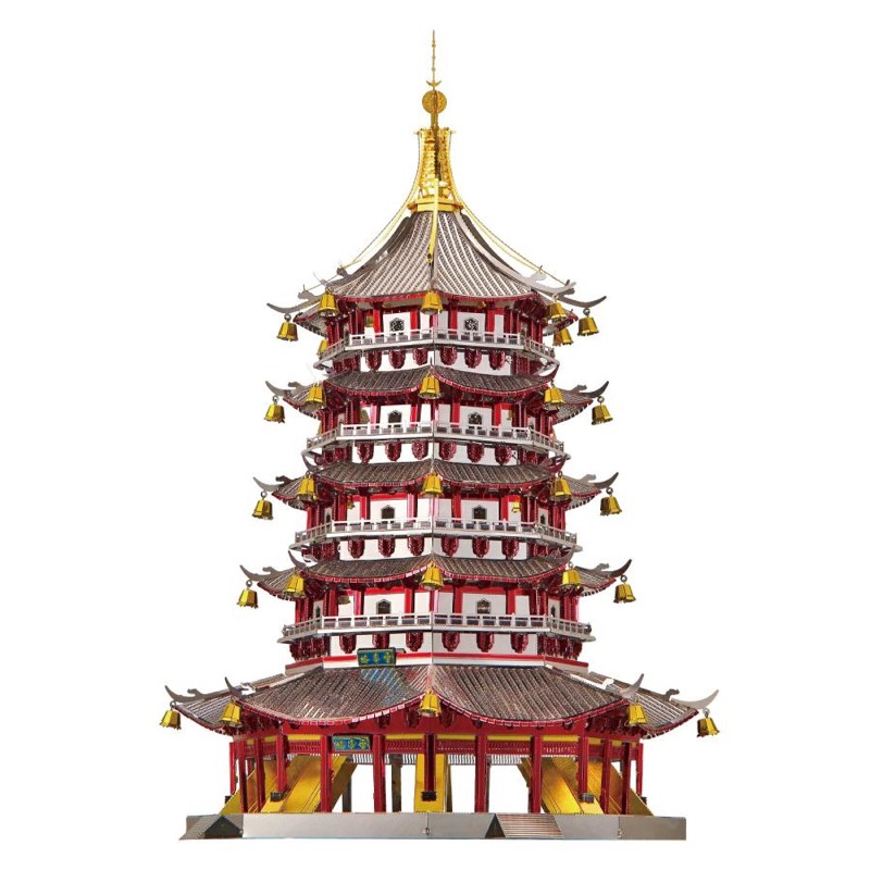 Piececool Leifeng Pagoda -- 6-Star High Difficulty DIY 3D Metal Model Kit, Architectural Model for Home Decor, Gift for Adults & Collectors