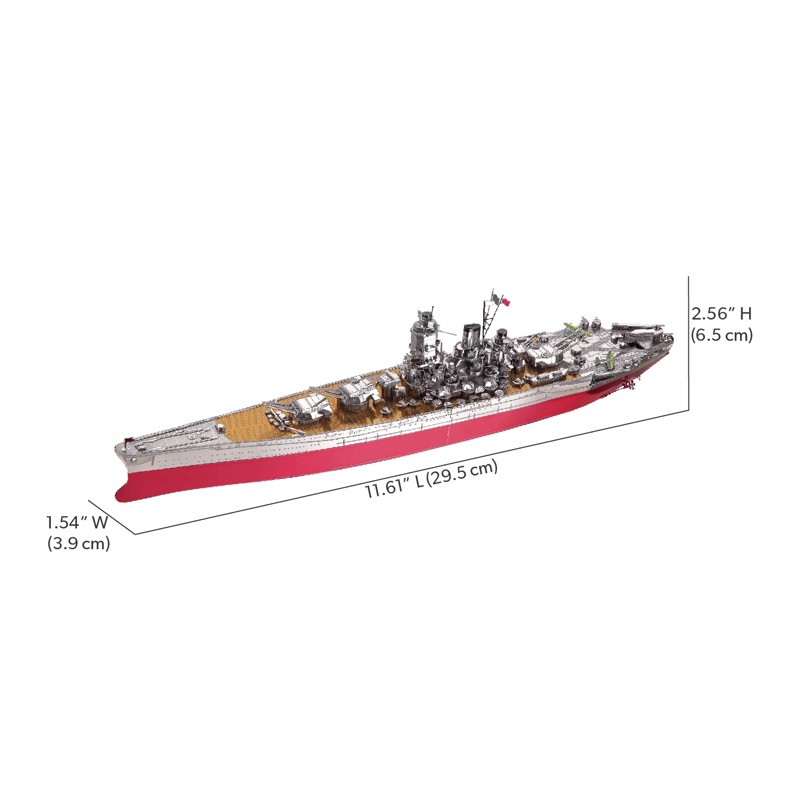 Piececool Battleship Yamato -- 6-Star High Difficulty DIY 3D Metal Model Kit, Historic Warship Model for Collectors, Gift for Adults & Collectors
