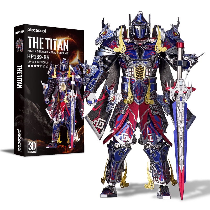 Piececool Titan -- 4-Star DIY 3D Metal Puzzle Kit, Collectible Model for Display, Brain Teaser for Adults & Teens