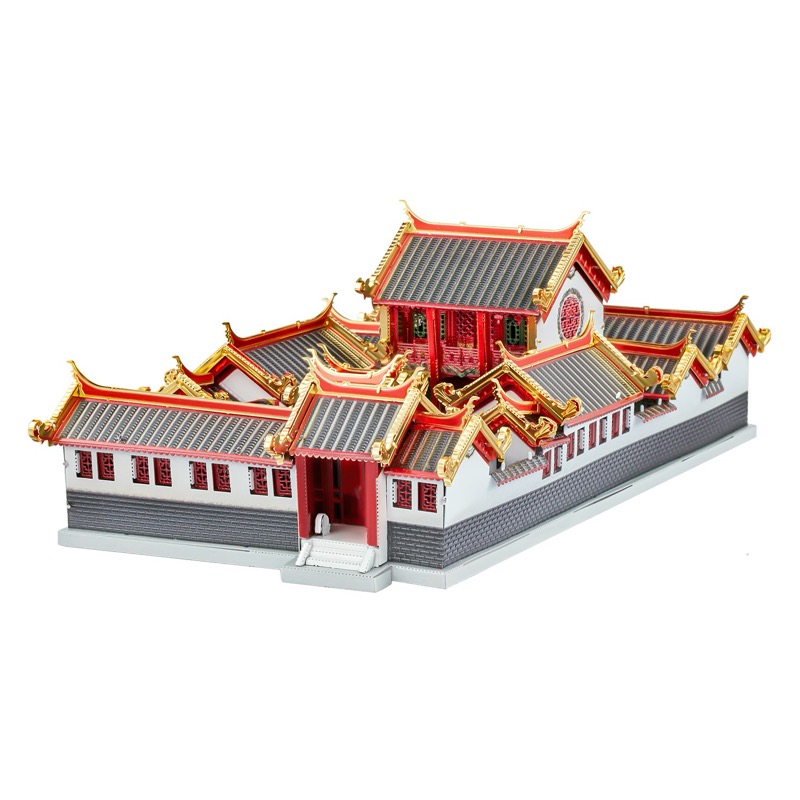 Piececool Courtyard House -- 4-Star DIY 3D Metal Puzzle Kit, Traditional Chinese Model for Home Decor, Brain Teaser for Adults & Teens