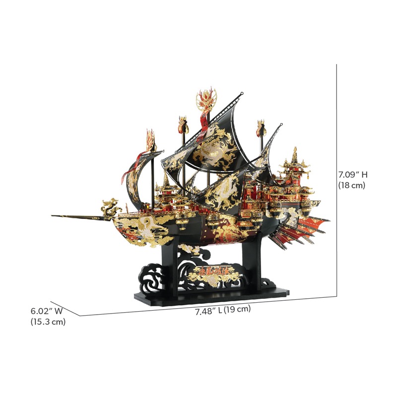 Piececool The Wind Breaker -- 6-Star High Difficulty DIY 3D Metal Model Kit, Pirate Ship Model for Collectors, Gift for Adults & Collectors