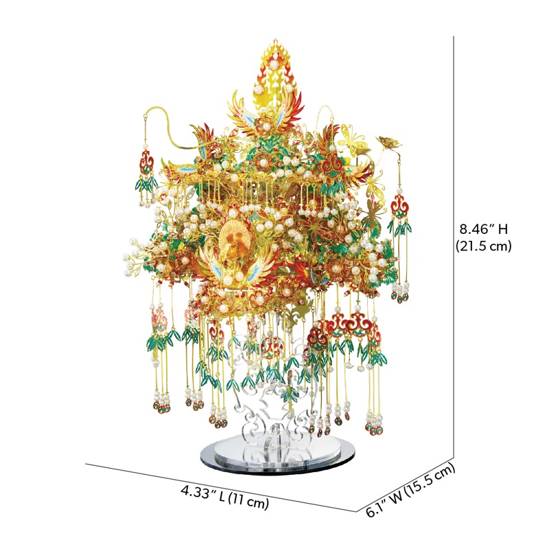 Piececool Garuda Coronet -- 5-Star DIY 3D Metal Puzzle Kit, Crown Model for Home Decor, Brain Teaser for Adults & Teens