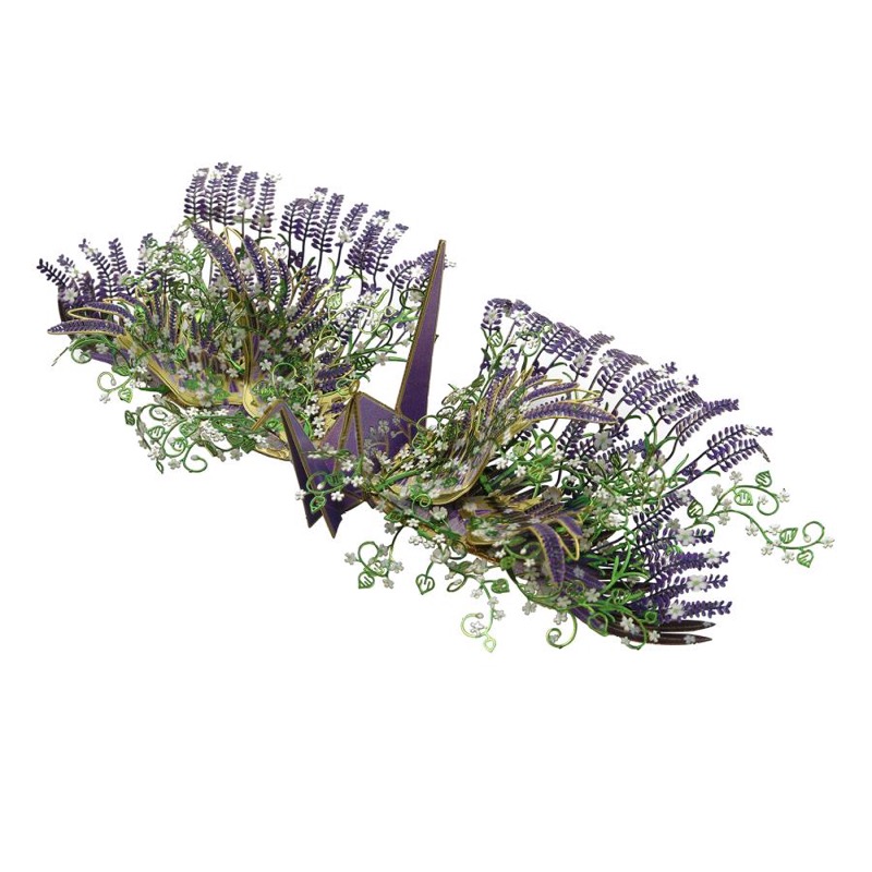 Piececool Lavender -- 2-Star DIY 3D Metal Puzzle Kit, Traditional Chinese Model for Home Decor, Brain Teaser for Adults & Teens