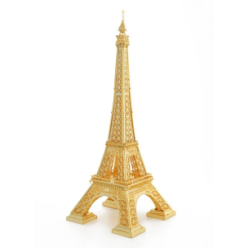 Piececool EIFFEL TOWER(Large) -- 3-Star DIY 3D Metal Puzzle Kit, Architectural Model for Home Decor, Brain Teaser for Adults & Teens