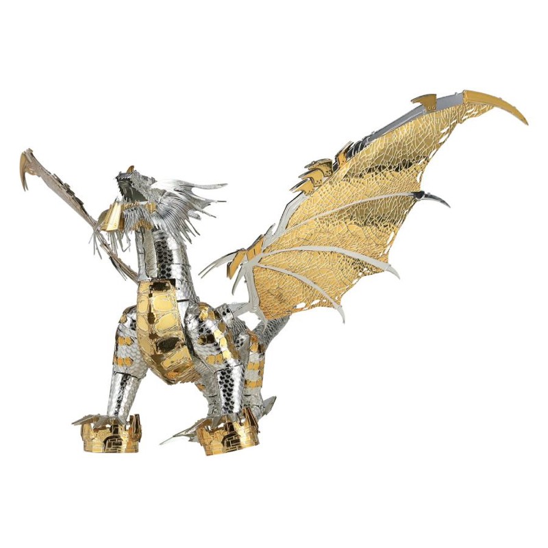 Piececool Glorystrom Dragon -- 5-Star DIY 3D Metal Puzzle Kit, Dragon Model for Desktop Decoration, Brain Teaser for Adults & Teens