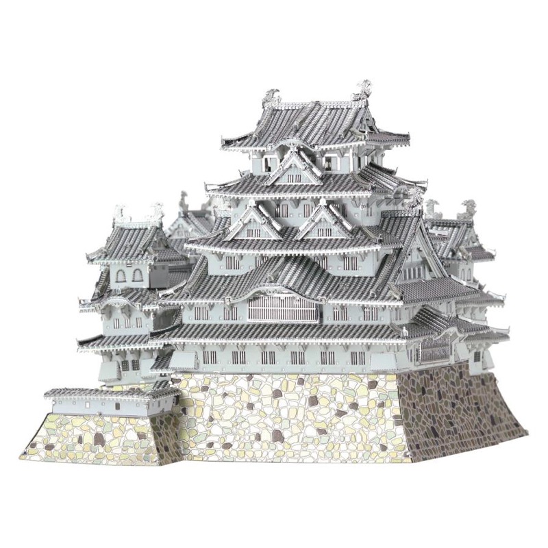 Piececool Himeji Castle -- 4-Star DIY 3D Metal Puzzle Kit, Famous Landmark Model for Home Decor, Brain Teaser for Adults & Teens