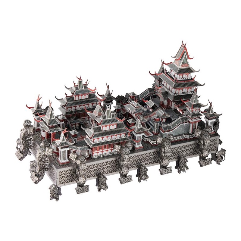 Piececool Sky Royal Palace -- 5-Star DIY 3D Metal Puzzle Kit, Famous Landmark Model for Home Decor, Brain Teaser for Adults & Teens