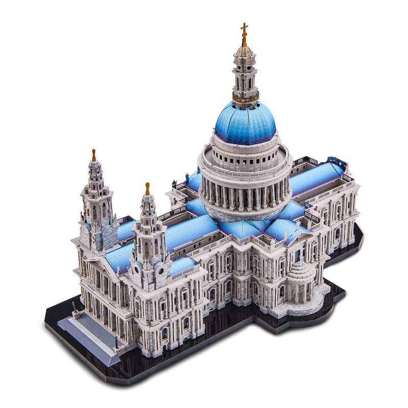 Piececool St. Paul's Cathedral – 639-Piece 3D Metal Puzzle Kit, London Architecture Model for Adults & Teens
