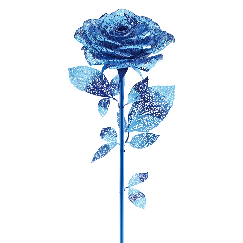 Piececool Golden Rose -- 3-Star DIY 3D Metal Puzzle Kit, Decorative Model for Home Decor, Brain Teaser for Adults & Teens