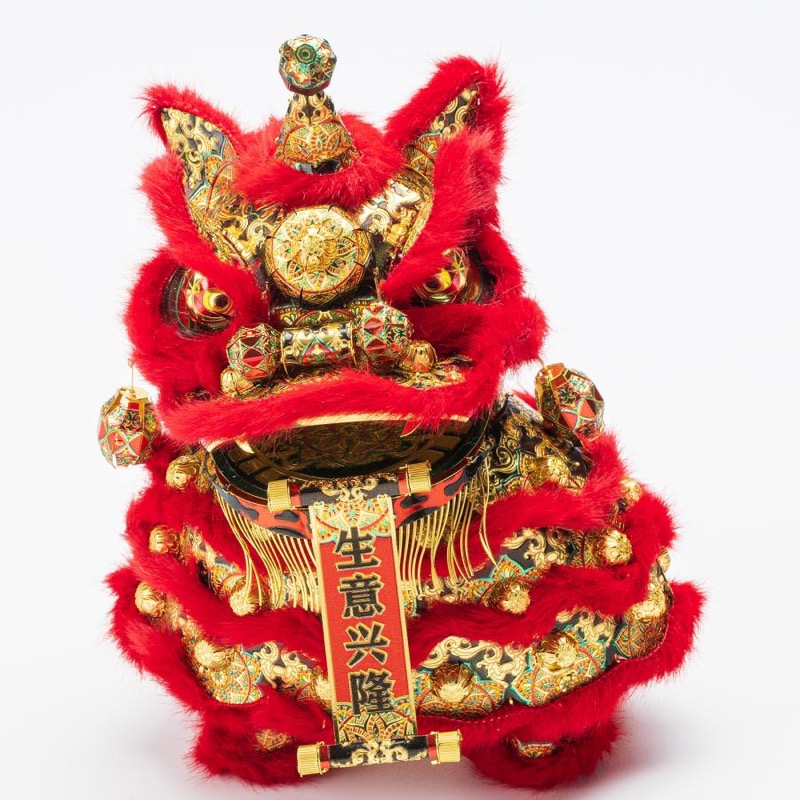 Piececool Dancing Lion(red) -- 3-Star DIY 3D Metal Puzzle Kit, Collectible Model for Home Decor, Brain Teaser for Adults & Teens