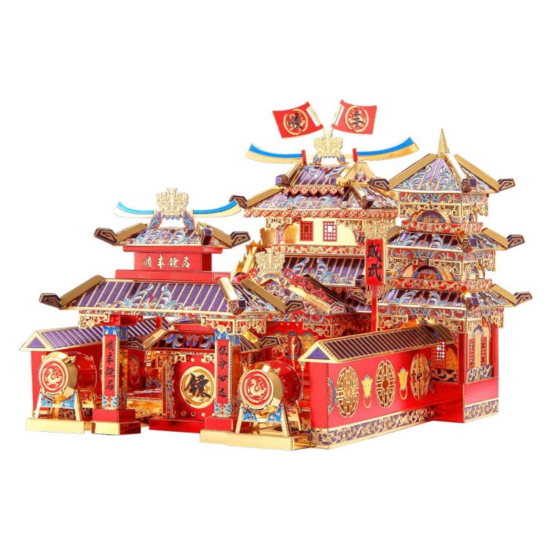 Piececool Shunfeng Escort -- 4-Star DIY 3D Metal Puzzle Kit, Traditional Chinese Model for Home Decor, Brain Teaser for Adults & Teens