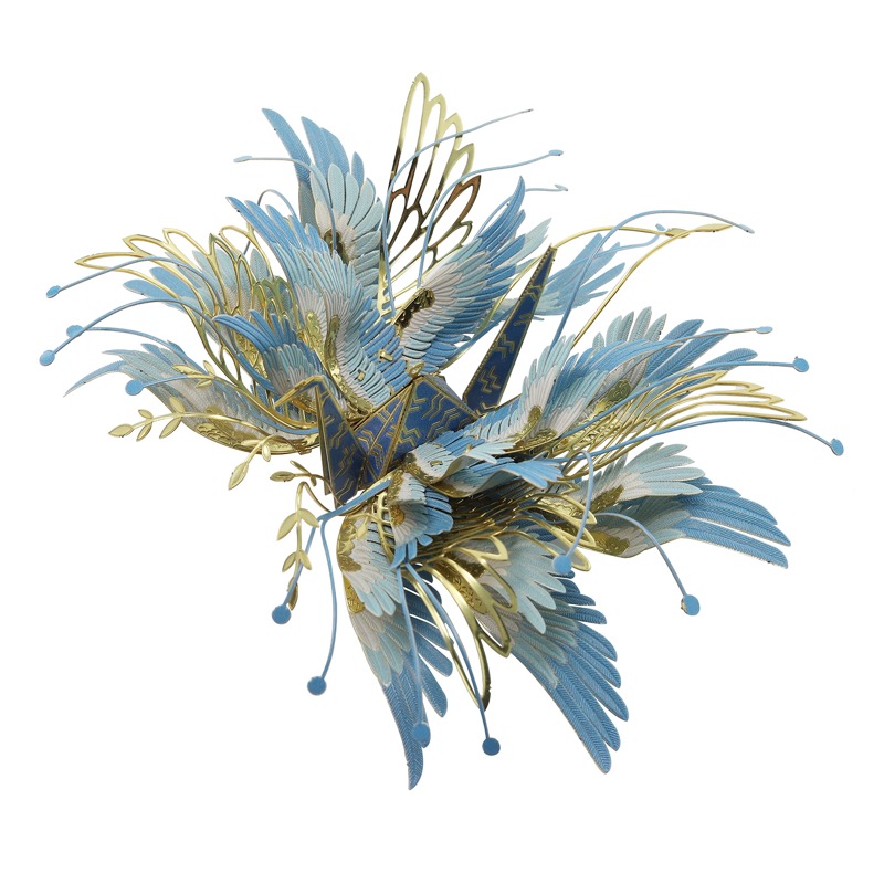 Piececool Aqua -- 2-Star DIY 3D Metal Puzzle Kit, Traditional Chinese Model for Home Decor, Brain Teaser for Adults & Teens
