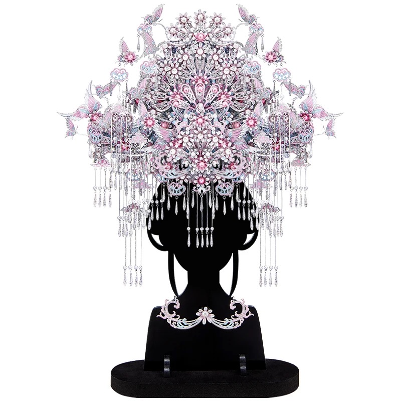 Piececool Yinyue Butterfly Tiara – 3-Star DIY 3D Metal Puzzle Kit, Purple Crown Model for Beginners, Brain Teaser for Adults & Teens